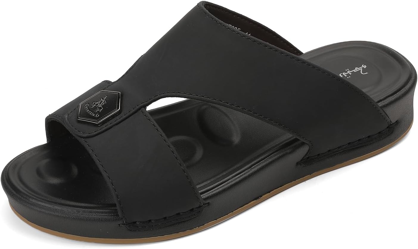 – Arabic Slippers Men's Sandal Light Weight Slip On Ultra Soft Massage Grip Breathable Medical Water Proof Traditional Outdoor Arabic Sandals for Slippers Men