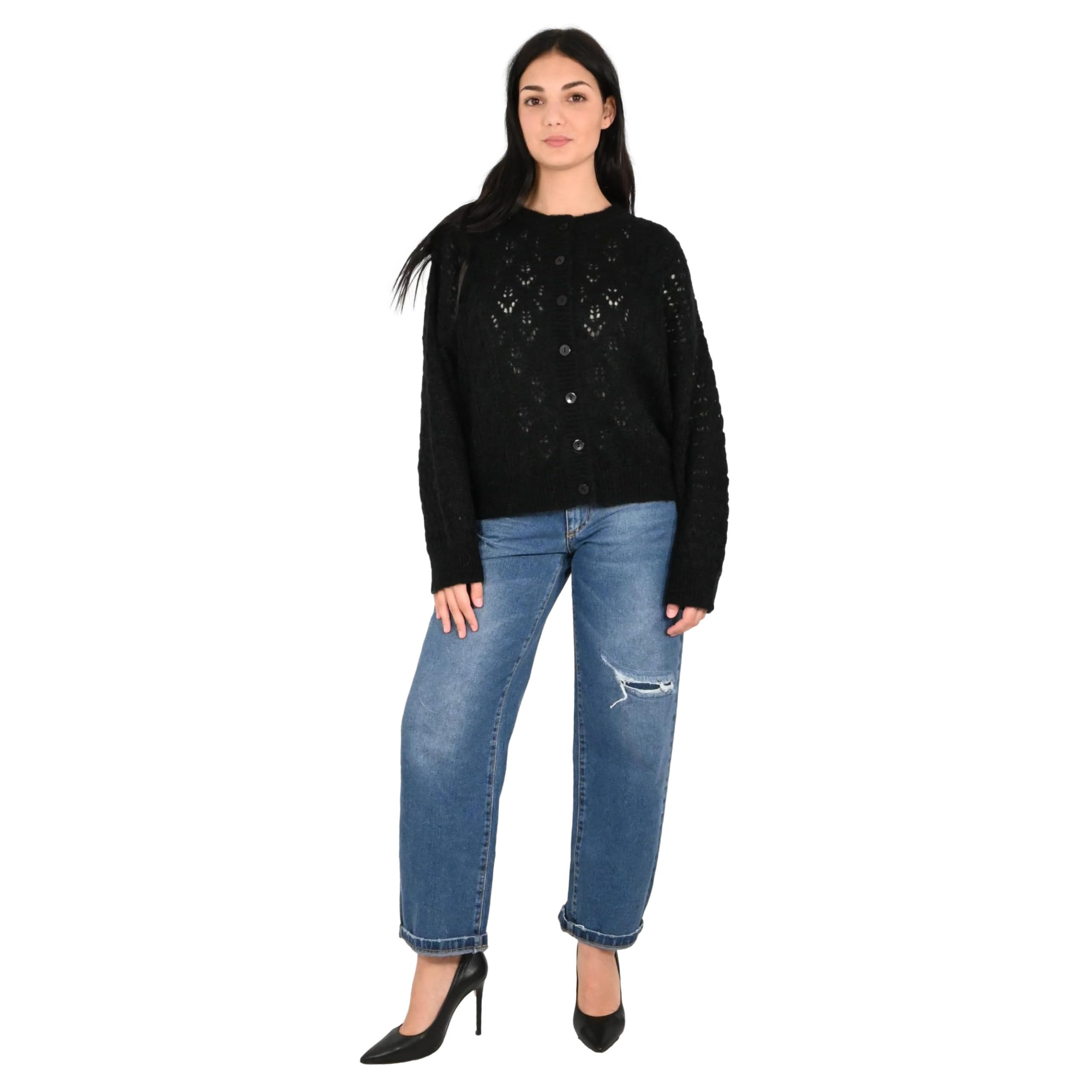 Kontatto cardigan donna nero 3M0912C