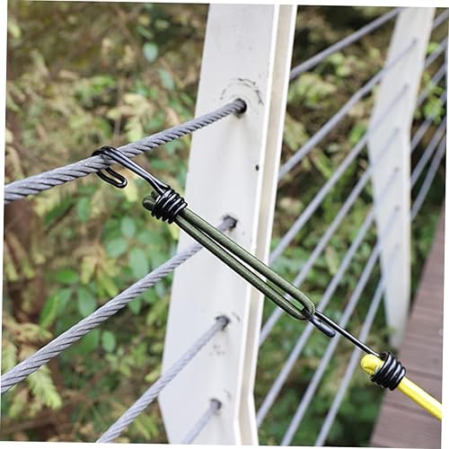 Miniatura 5 de Kisangel 20 piezas de cordón elástico para tienda de campaña, lonas impermeables, clips de cuerda elástica reemplazables, clips de tienda de campaña