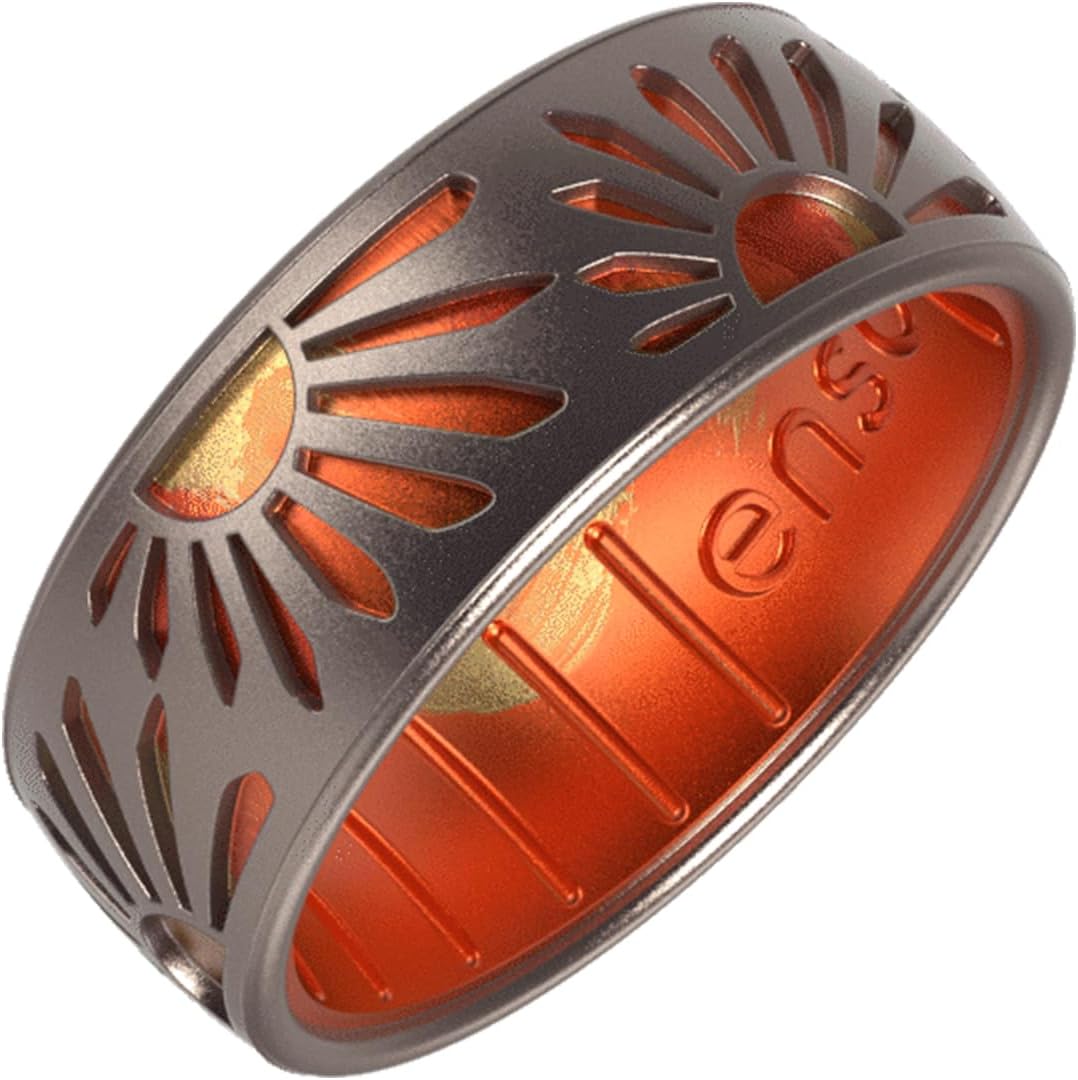 Enso Rings Etched Classic Silicone Rings - Etched Nature Collection - Comfortable and Flexible Design image 2