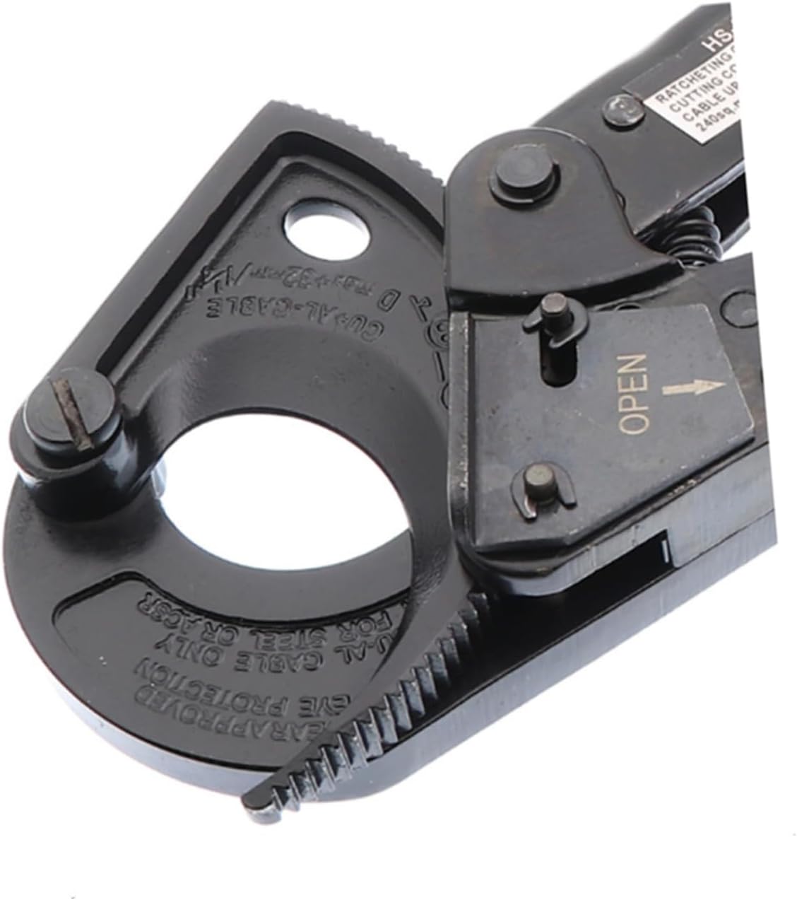 Heavy Duty Ratchet Cable Cutter Aluminum Wire Cutting for Electrical Use Compact Design for Tight Spaces Easy to Store with Safety Lock for Copper and Aluminum