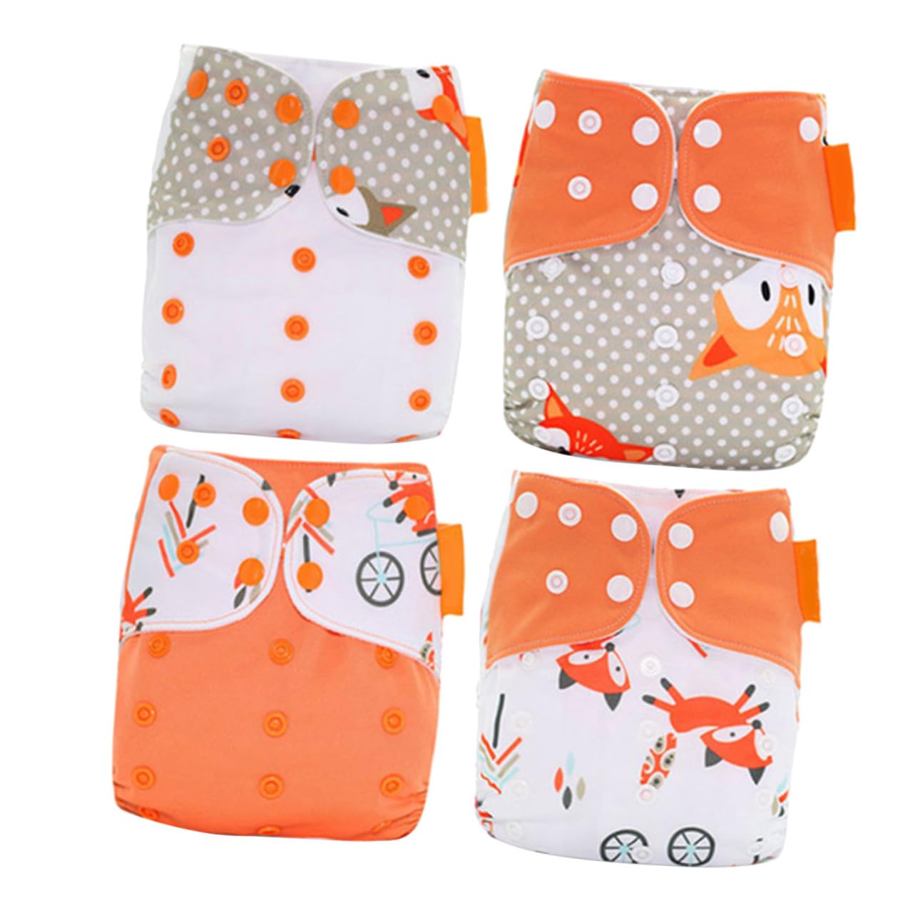 Abaodam Confezione Da 4 Pannolini Lavabili Per Neonati Pannolini in Materiale Confortevole Per Bambini