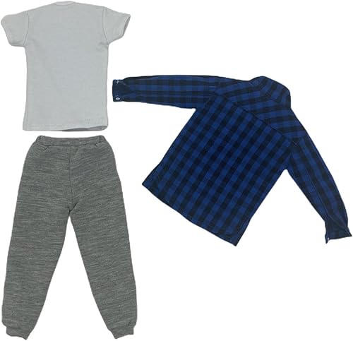 Miniatura 4 de Esquirla Traje de camisa y pantalones a escala 16, regalos, ropa de muñeca, disfraz de ocio, accesorios de juguete de cosplay de 12 pulgadas macho