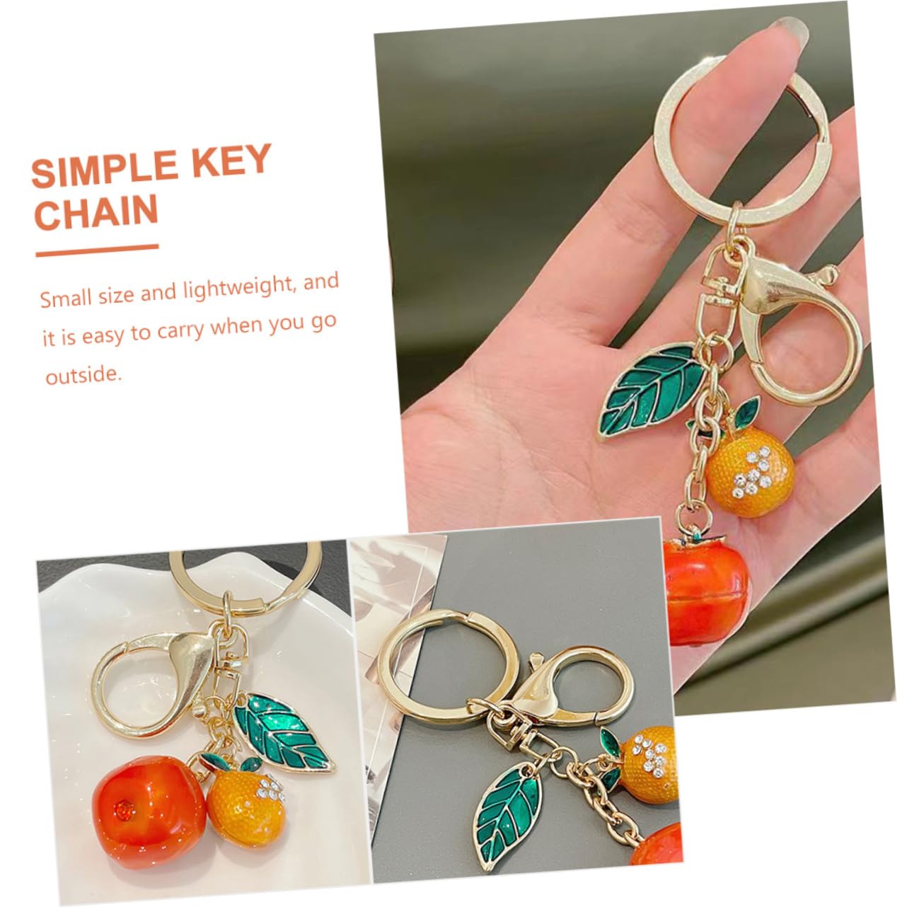 SOIMISS 5piezas Llavero De Diseño De Fruta Colgante Decorativo Para Llaves y Mochilas Único y Práctico