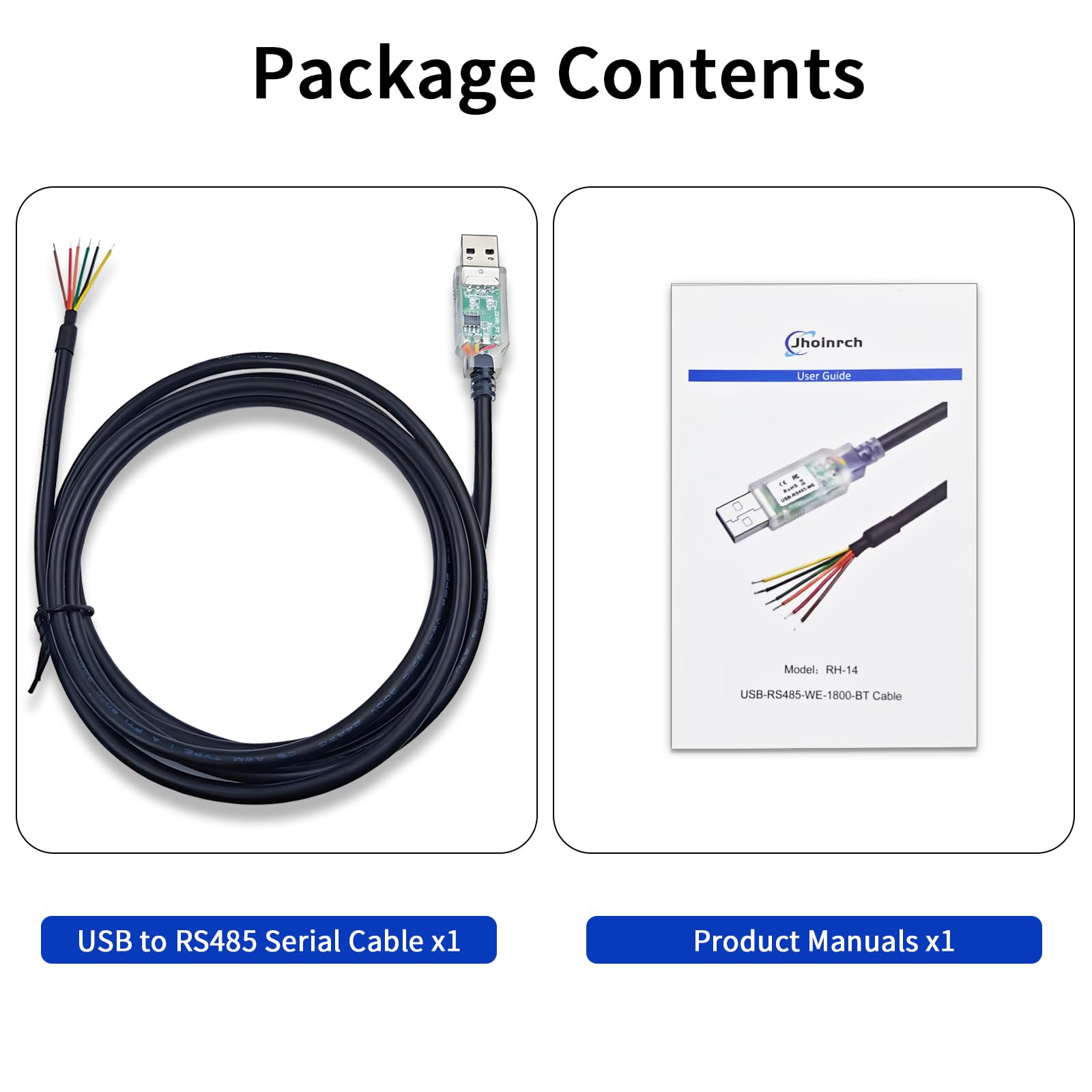 Cavo USB-RS485-WE-1800-BT, convertitore adattatore cavo seriale da USB a RS485 con chip FTDI (1,5 m)