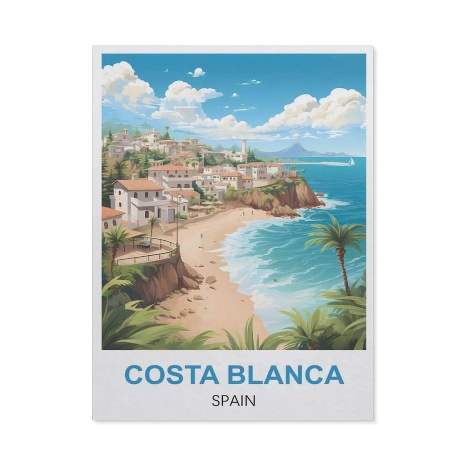 BEAYODKP 5D DIY Diamond Painting，Costa Blanca Spain（40x50cm）