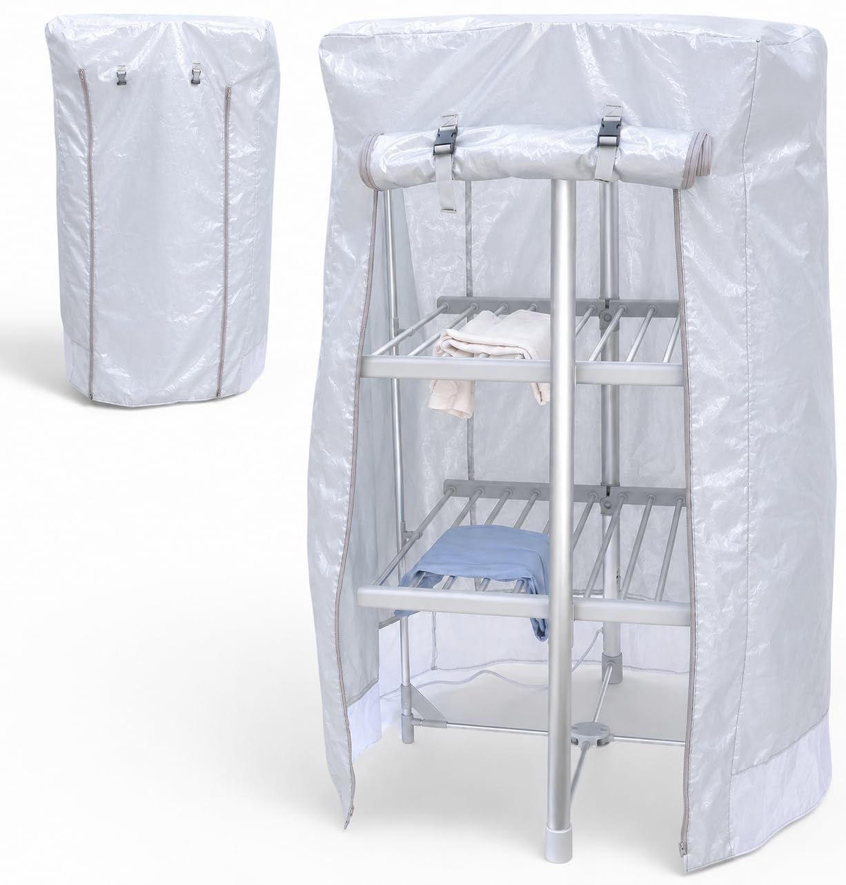 Tarrapu Grey Heated Airer Cover For 3 Tier Clothes Airers: Premium Drying Rack Cover Compatible With Drysoon, Black+Decker, And More – Electric Clothes Dryer Covers To Help Speed Up Drying
