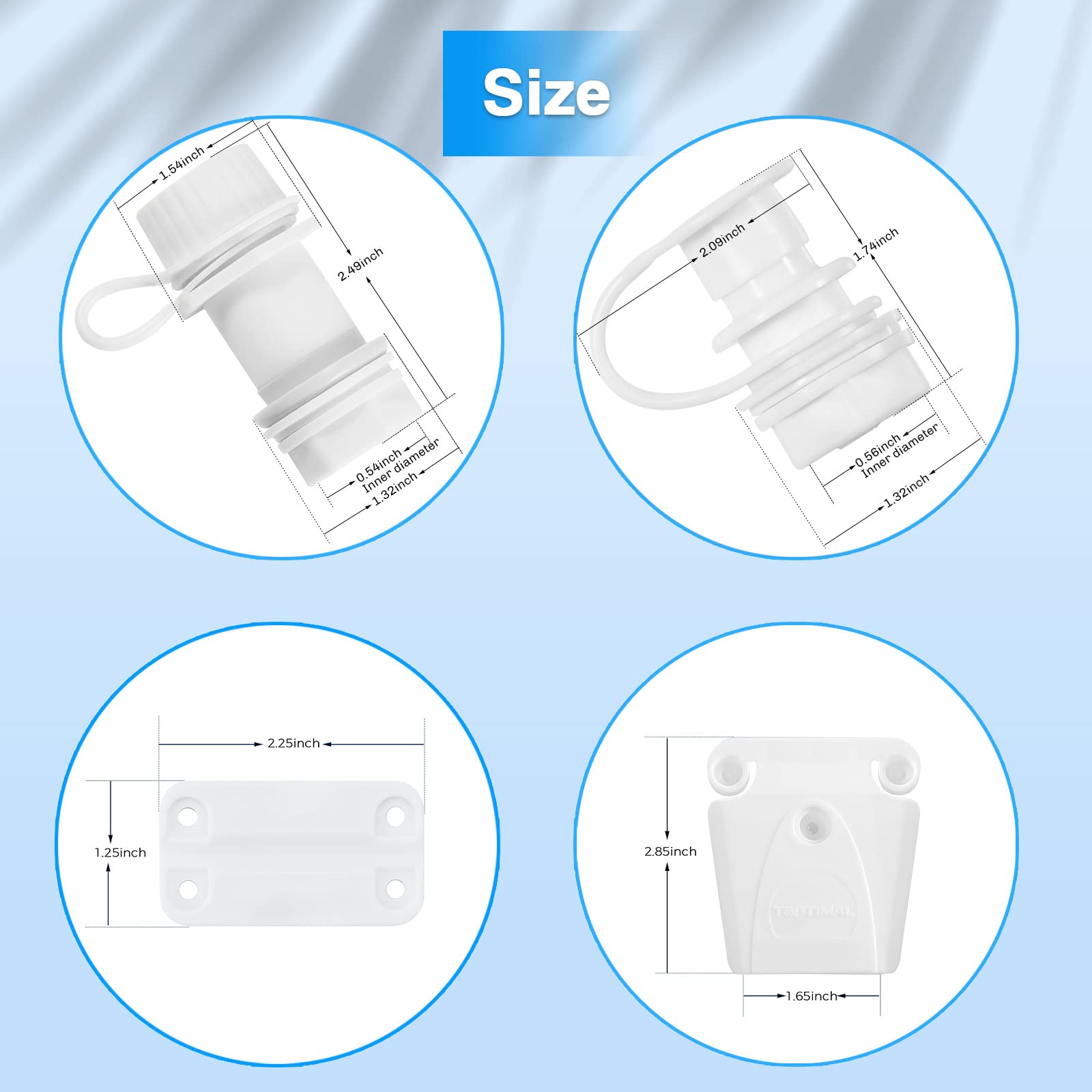 Buy Cooler Replacement Parts Kit, Ice Chest Plastic Hinges, Threaded