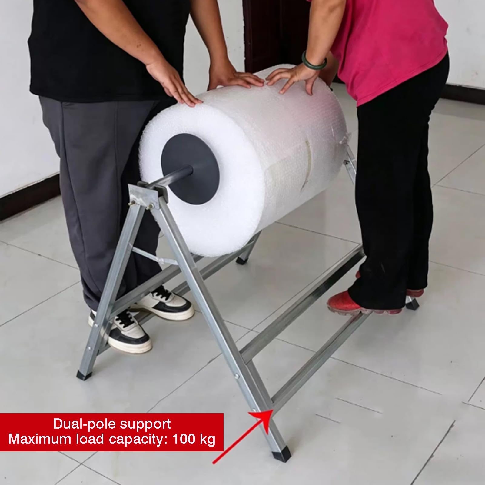 Dispensador De Rollo Plástico Burbujas Plegable,Estante Embalaje Manual