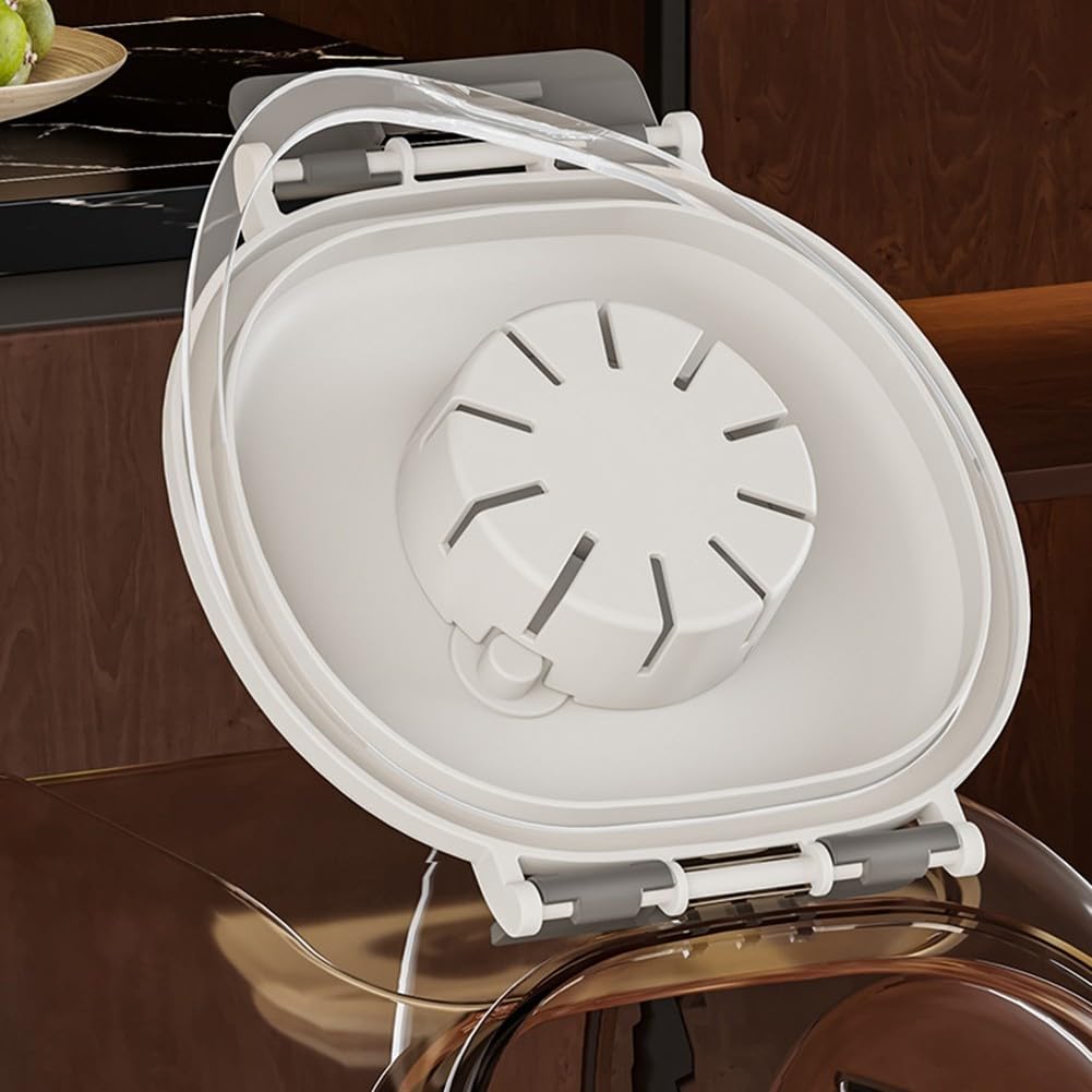 Contenitore Riso Ermetico con Timer 12L per trasparente Contenitore(large sizecoffee) | Timer integrato, registra apertura, previene sprechi, mantiene freschezza, riduce muffa