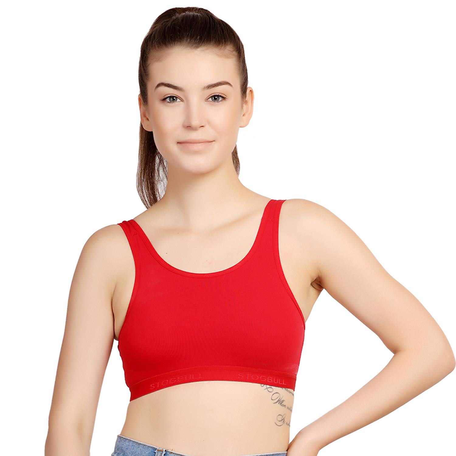 Lycra Cotton Sports Bra for Girls and Women-picture-32