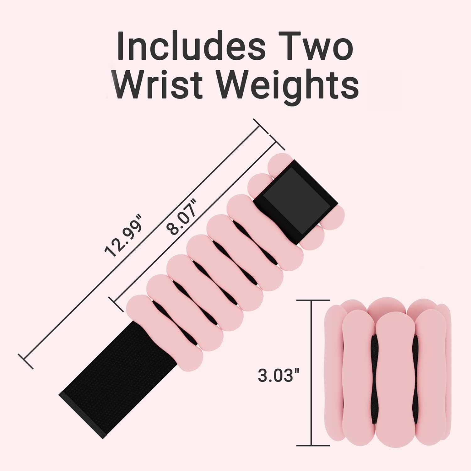 Wrist Ankle Weights for Women Men, Leg Arm Wrist Weights Bangles 1lb*2 2lb*2 Wearable Weights Pilates Weighted Bracelet for Strength Training Walking Swimming Yoga Physical Therapy - Image 5