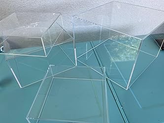 Amazon.com: Set of 4 Acrylic Cube Display Box Risers Food Buffet Riser ...