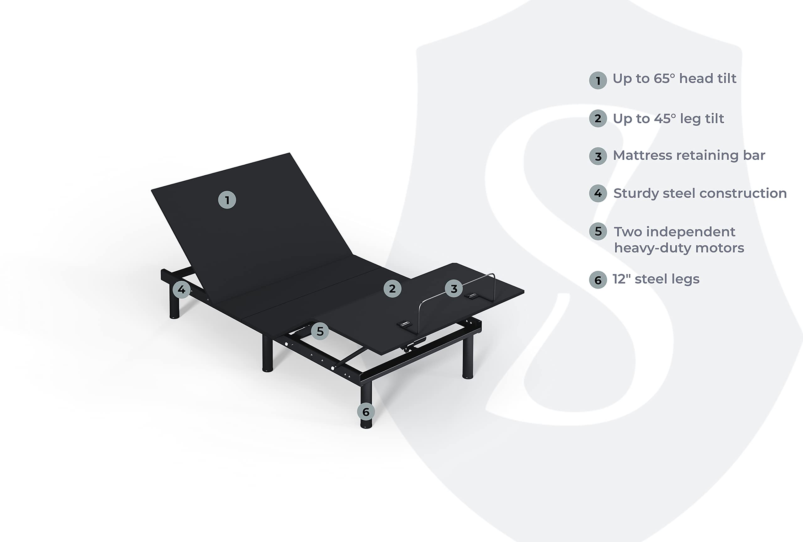 Buy Sven & Son Essential Adjustable Bed Base Frame (Storage Bed