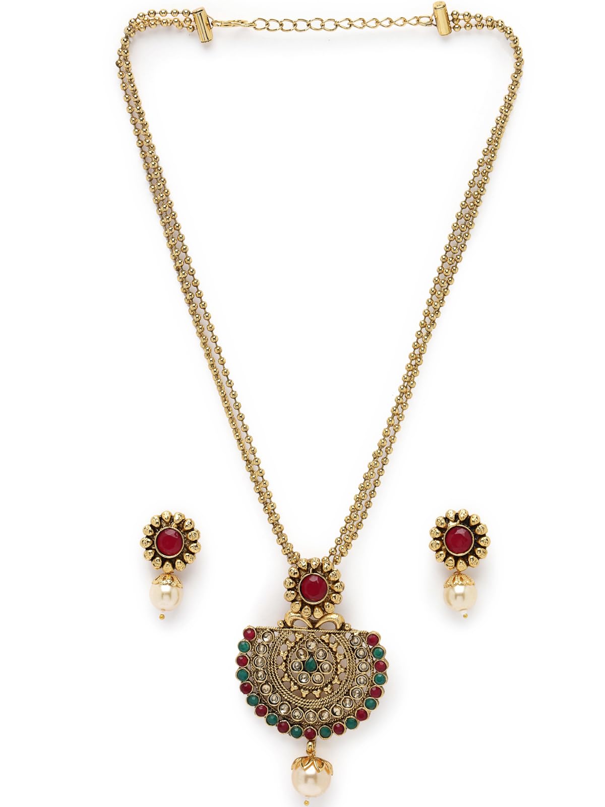 See full amazon price history chart for Sukkhi Beautiful Indian Look Green Red Stones Multistring Long Necklace Set And Earring | Jewellery Set For Women (NS105689) Sukkhi Beautiful Indian Look Green Red Stones Multistring Long Necklace Set And Earring | Jewellery Set For Women (NS105689) (B0CBPCWLH9) Amazon Price History, Amazon Price Tracker