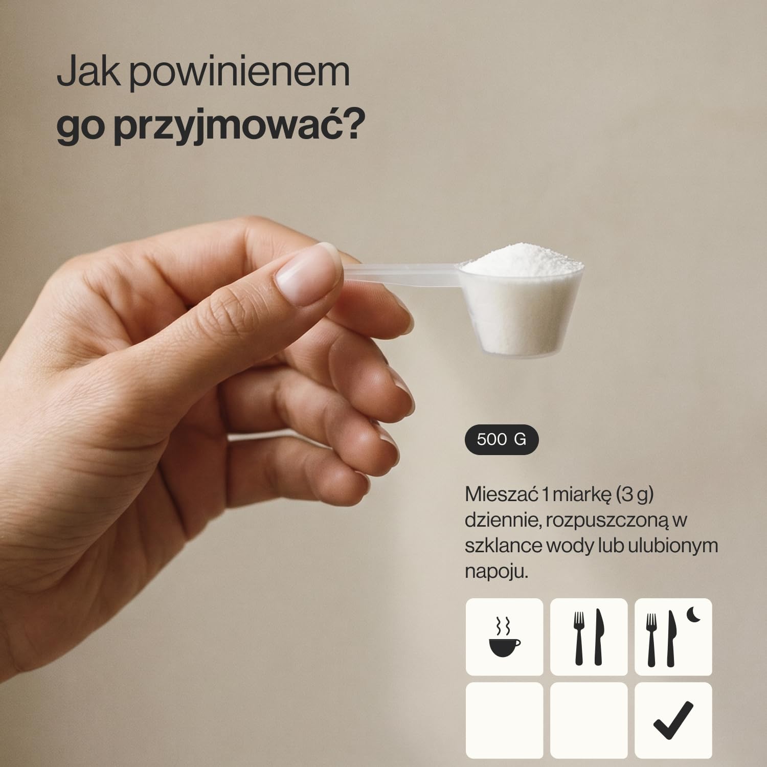 Glicyna Proszek 500g – 3000 mg/Dawka – 100% Czysty, Brak Dodatków – Zenement