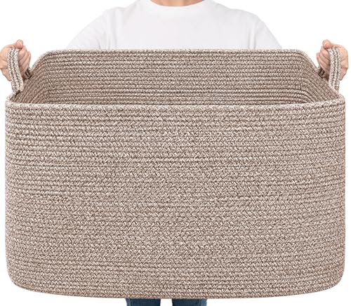 Goodpick woven blanket basket, extra large storage bin