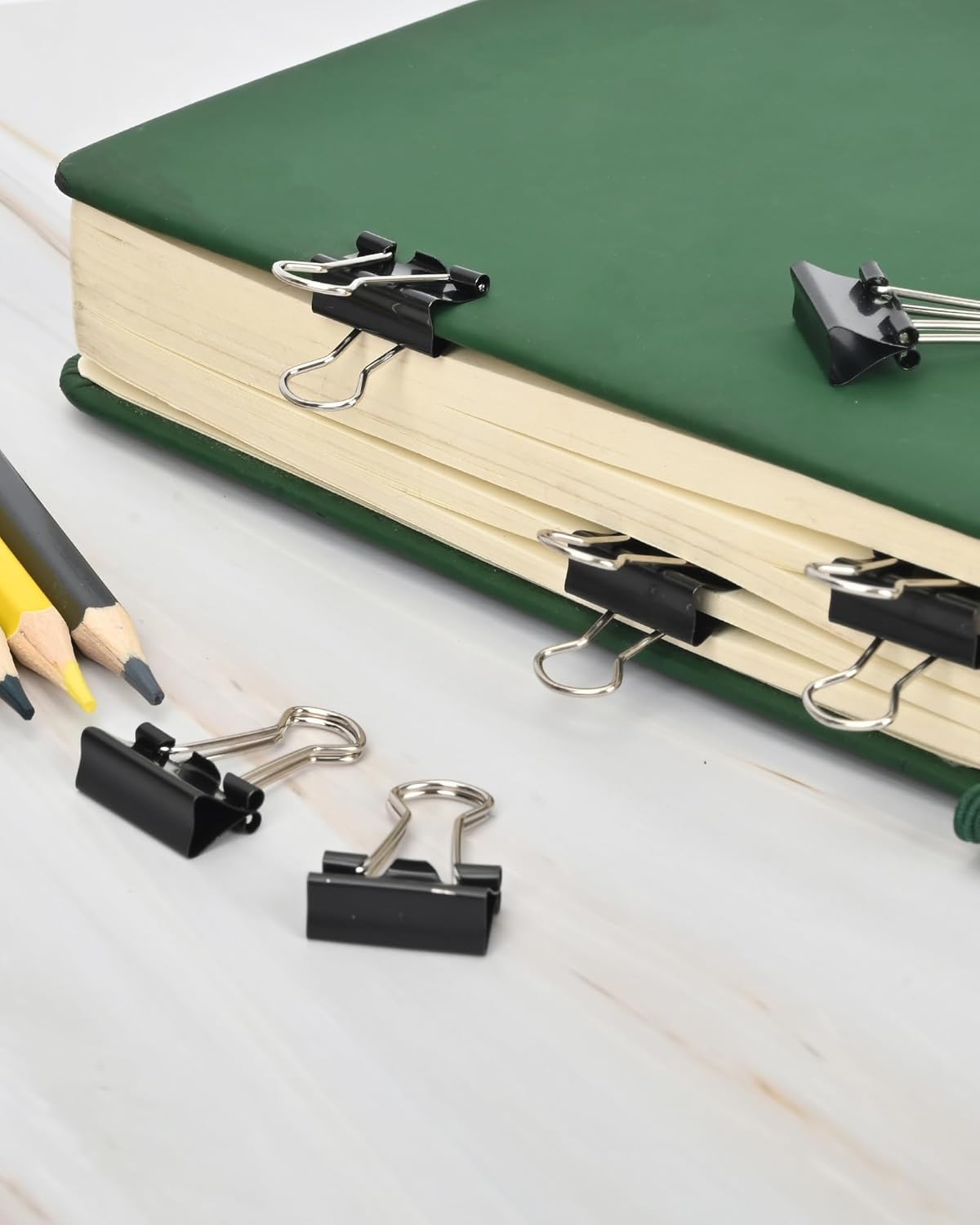 Kleine Klammern, Binder-Clips, 1,9 cm, kleine Büroklammern für Büro (48 Stück) (schwarz)