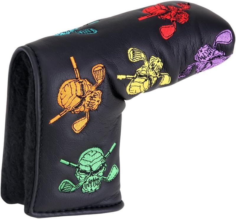 TattooGolf Color Me Up Blade Putter Cover Skull Design Multicolor