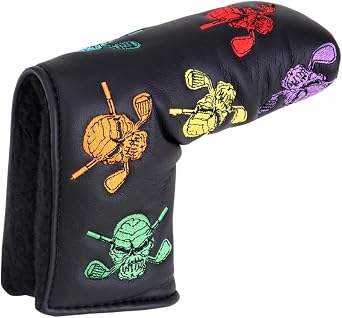 TattooGolf Color Me Up Blade Putter Cover Skull Design Multicolor