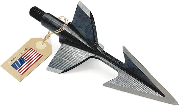 Vantage Point Archery VPA 1 1/8" 3 Blade Turkey Spur 3-Blade Broadhead, Screw-in, 1045 Carbon Tool Steel 50-52 Rockwell, 3 Pack, Made in The USA