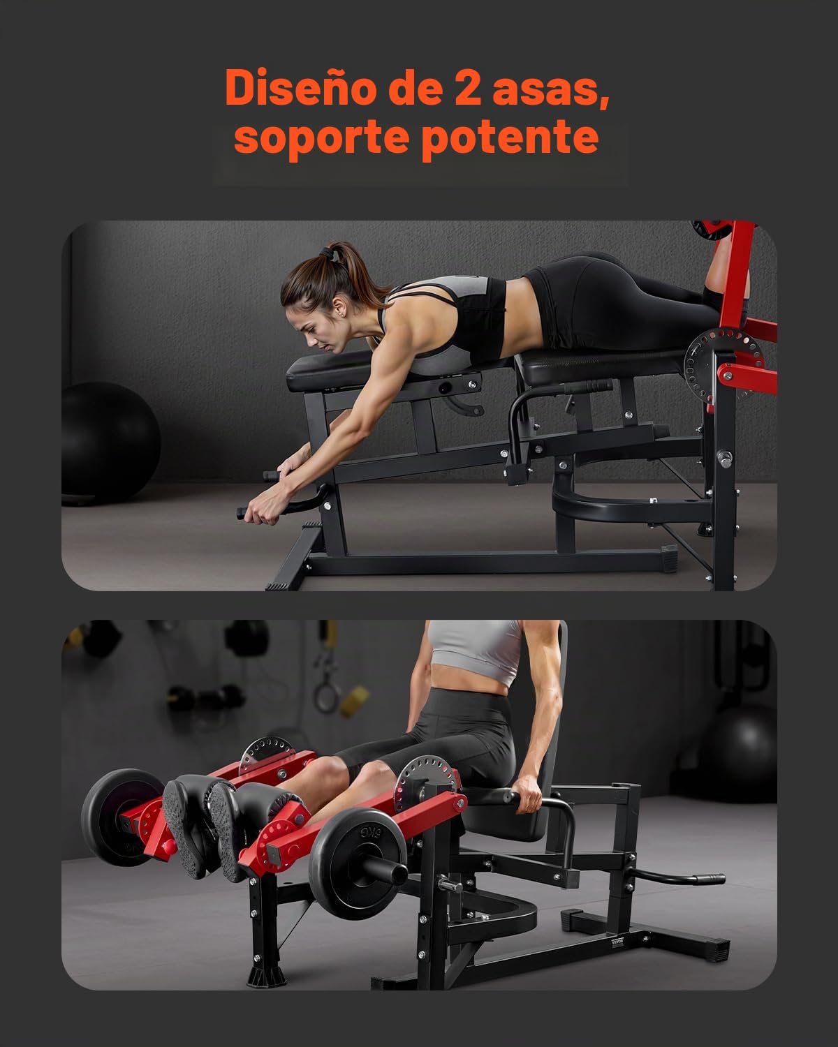 VEVOR Máquina de extensión de piernas y rizos, extensión giratoria de piernas sentadas para muslo, equipo de ejercicios especiales ajustable para la parte inferior del cuerpo, banco de entrenamiento