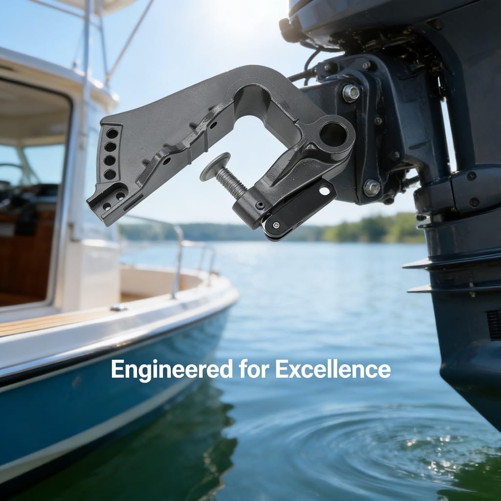 Outboard Motor Bracket Aluminium Alloy Engine Support Clamp, Lightweight Durable Marine Mount - CNC Machined , Space Saving Solution for Boats