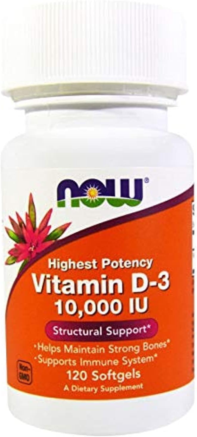 Now Foods, Vitamin D-3, 10,000 Iu, 120 Softgels