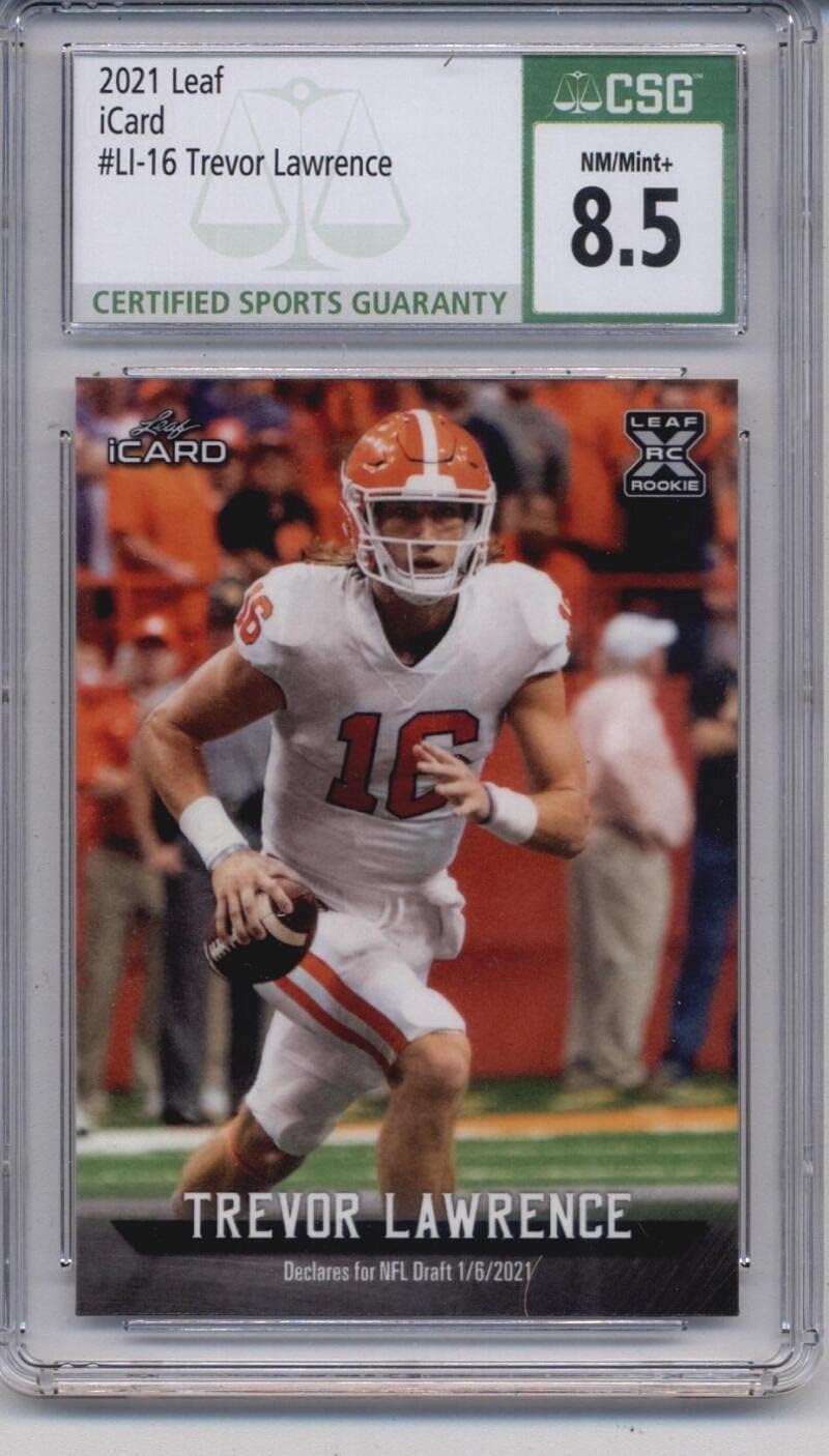 2021 Leaf iCard #16 Trevor Lawrence RC - Jacksonville Jaguars (RC - Rookie Card) NFL Football Card CSG 8.5 NM/Mint+