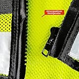 EXPLOSIV Reflektierende Multi-Taschen Security Sicherheitsweste, Größe M-2XL (verstellbar), navy-yellow (Hundeführer)