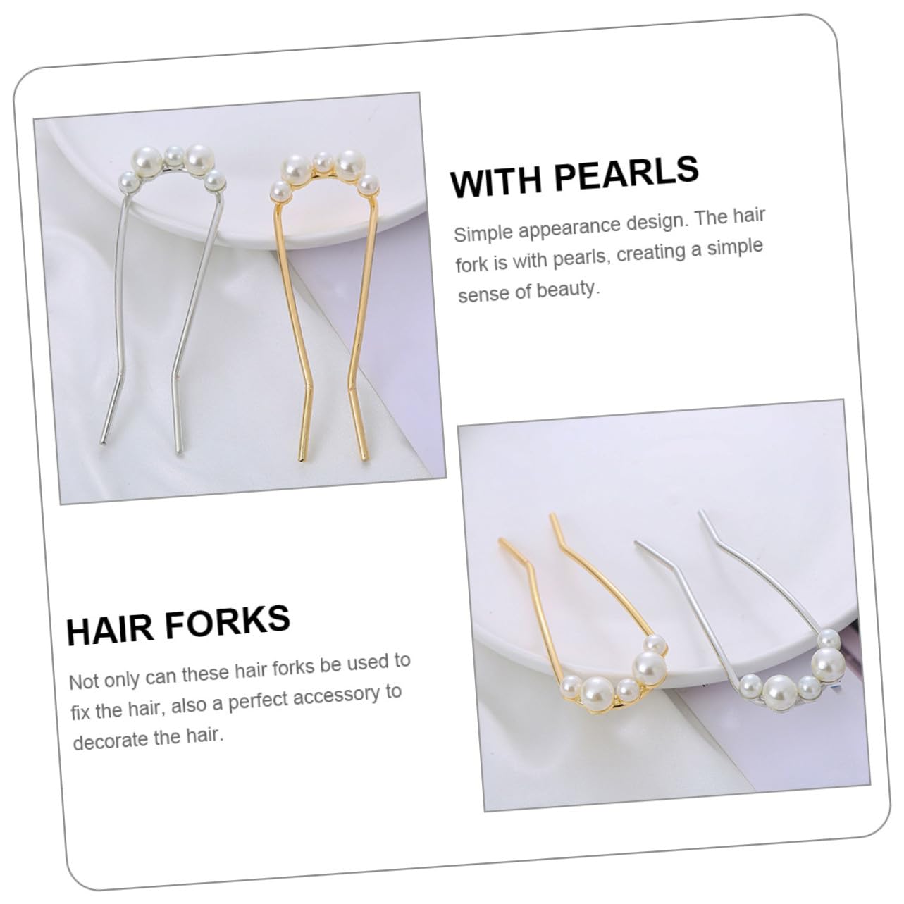VICASKY 30 Pezzi Forcine Vintage U Shaped con Fermagli Leggeri per Acconciature Eleganti Accessori per Matrimoni e Party