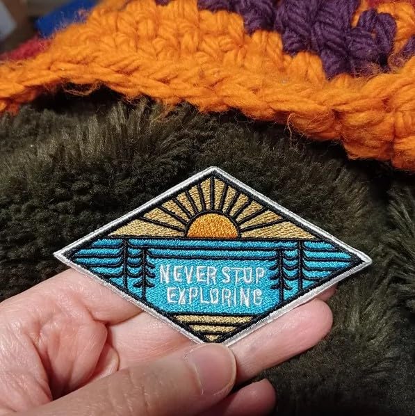 Finally Home Grüner Mountain Adventure Berge met zonpatch, om op te strijken, outdoor avondduur, wandelpatches, strijkpatch, patches ook geschikt voor rugzakken Finally Home Grüner Mountain Adventure Berge met zonpatch, om op te strijken, outdoor avondduur, wandelpatches, strijkpatch, patches ook geschikt voor rugzakken
