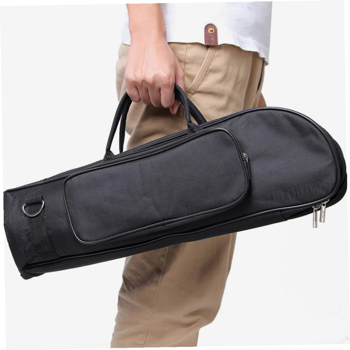 GALPADA Bolsa de Transporte para Trompeta de Tela Oxford Compartimentos Separados y Correa de Hombro Ajustable para Músicos