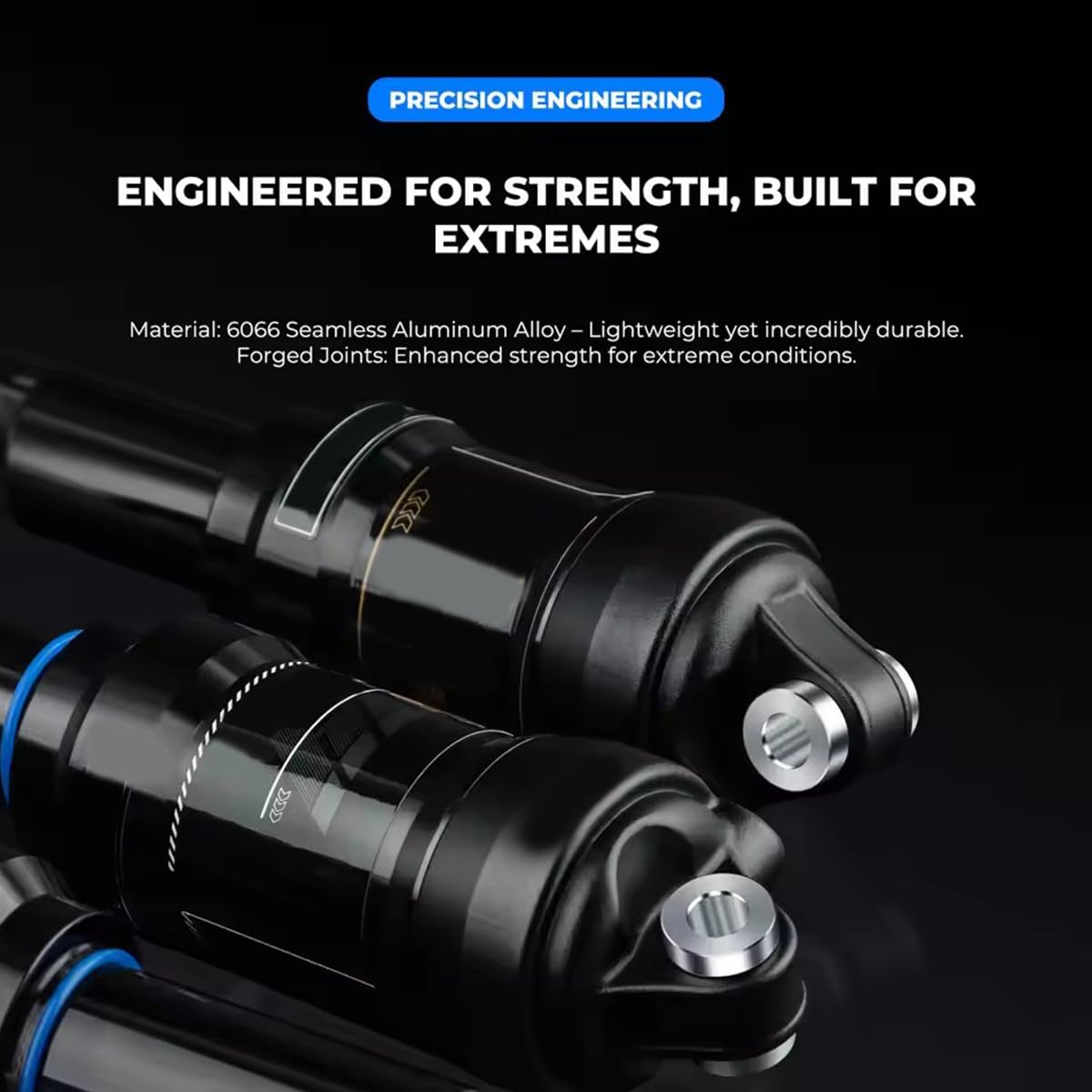 Ammortizzatore per mountain bike, 120 – 200 psi, regolabile, ammortizzatore posteriore per bici elettrica (165 mm)
