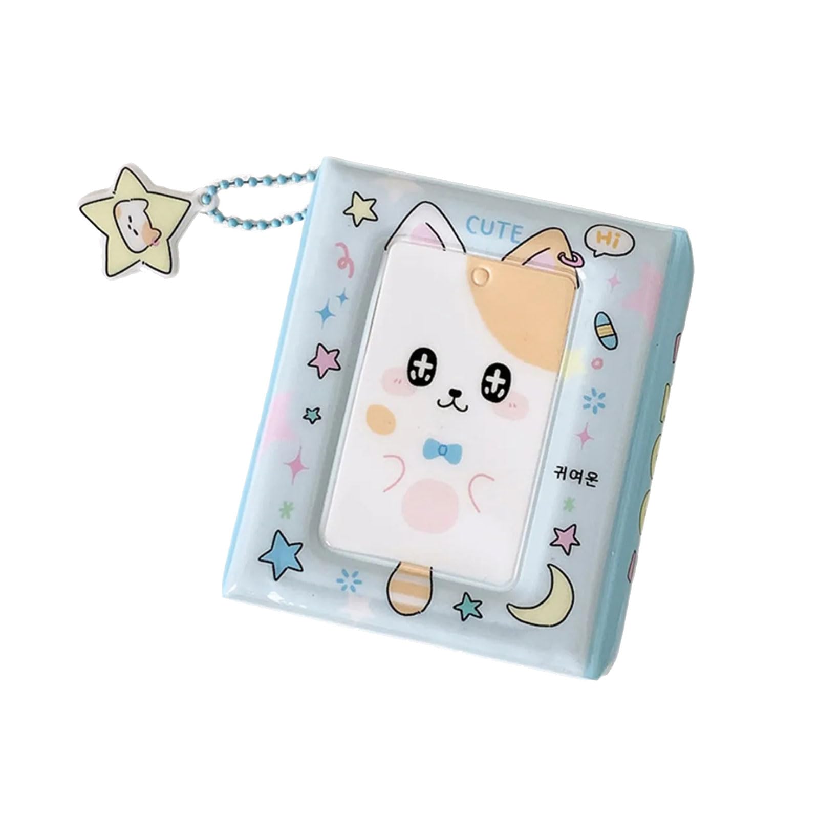 Ywluuoo B Portable 3Inch Korean Idol Photo Inder Ook 40 Capacity Pvc Photocard Album With Pendants For Storage Idol Photocard Small Storage Inder