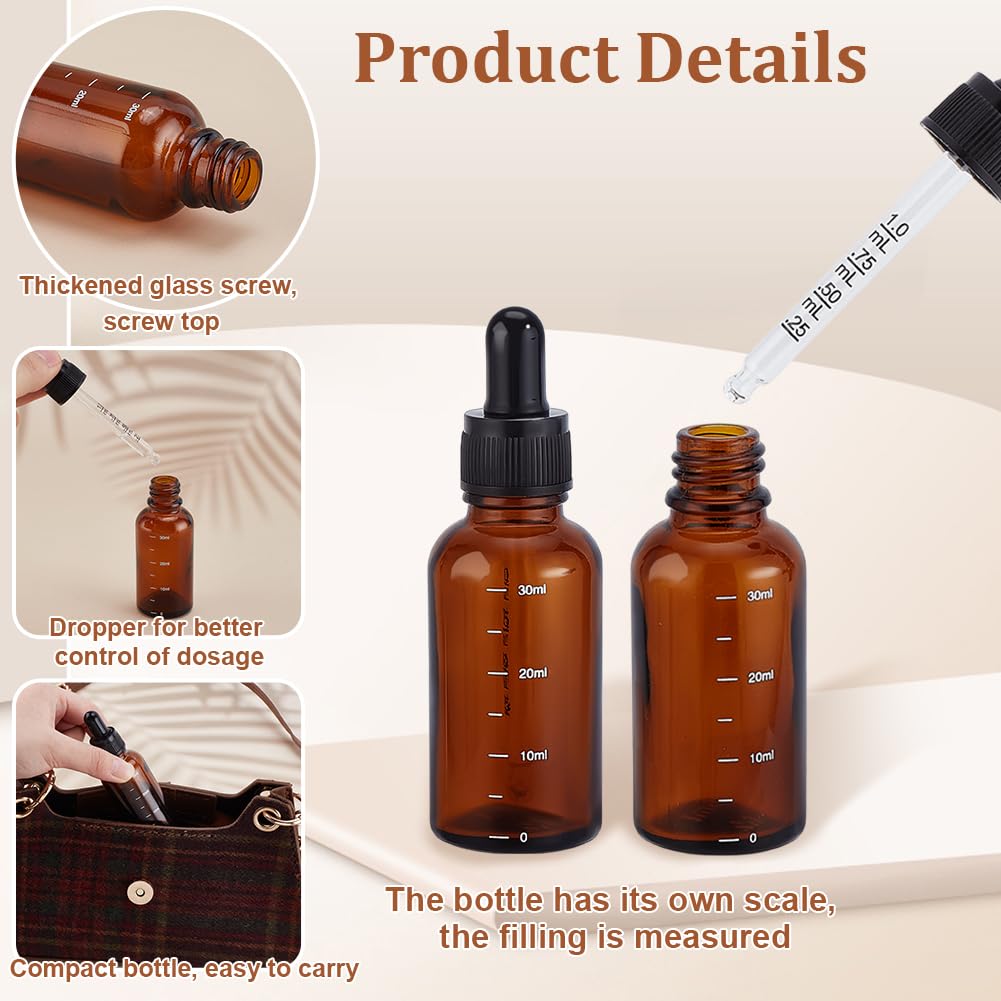 PH PandaHall 30ml 12pcs Glass Bottles with Droppers - Image 3