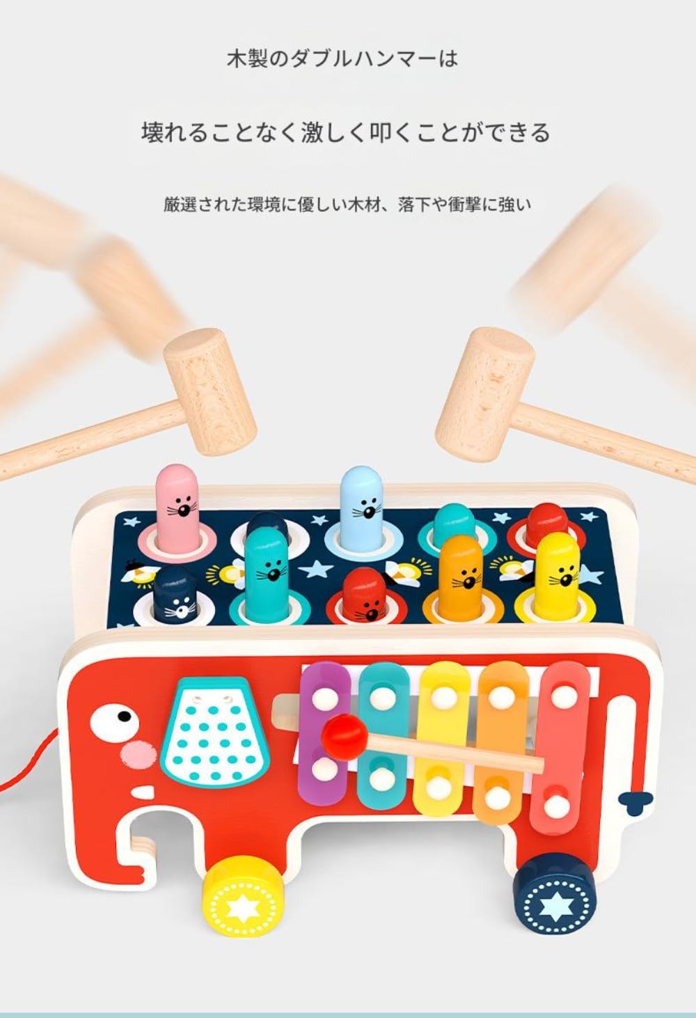 Amazon | Yobuisg 木製 ハンマー ハンマートイ, ハンマートイ 大工