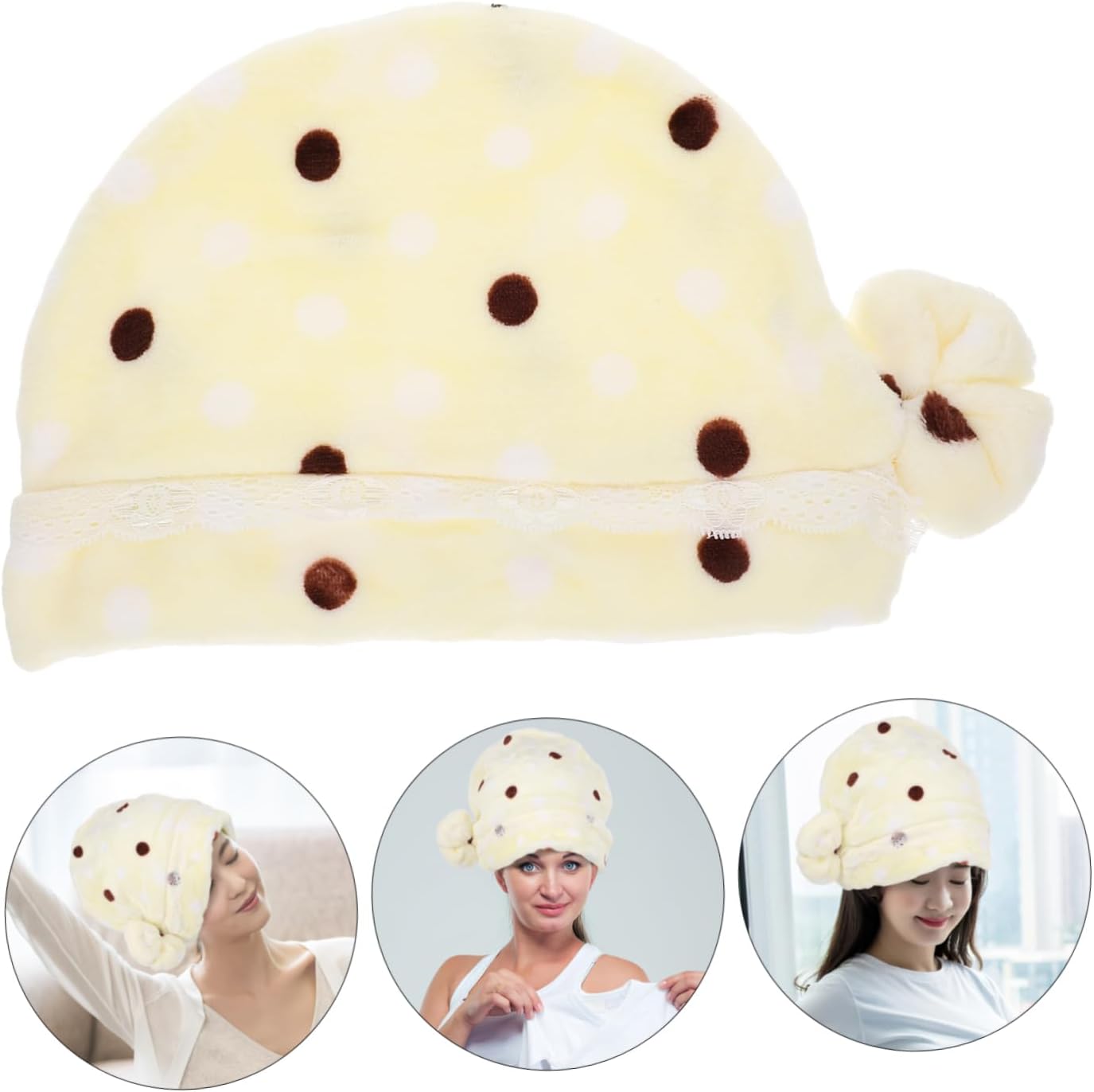 LIFKOME 2pcs Portable Maternity Hat Flannel Postpartum Head Wraps Adorable Sleep Hat Pregnant Women Accessory Winter Warm Blue