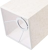 Vista 2 de ARTIBETTER Lámpara rectangular de lino, tela blanca, con clip, cubierta de luz, protector de lámpara de repuesto para lámparas de pie, lámpara