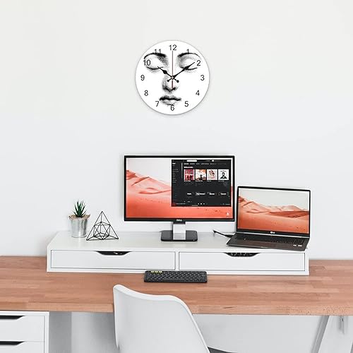 Miniatura 6 de Lina Cavalieri - Reloj de pared, decoración de la serie Tema E Variazioni, silencioso, sin tictac, decorativo, para sala de estar, cocina, hogar,