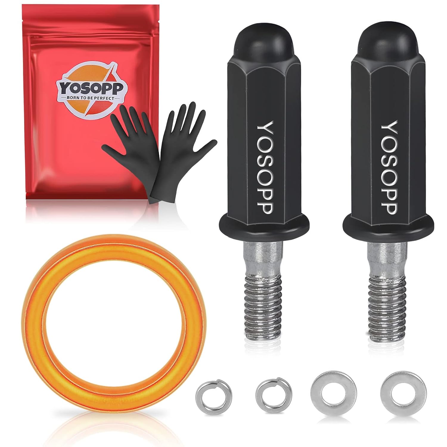GY6 Exhaust Bolt Nuts for 50cc 70cc 90cc - Black, 110cc 125cc 150cc Scooters ATVs GMB139 Engine Moped Quad 4 Wheeler Dune Buggy Go Karts - Taotao Sunl Coolster - Jonway Roketa Sandrail