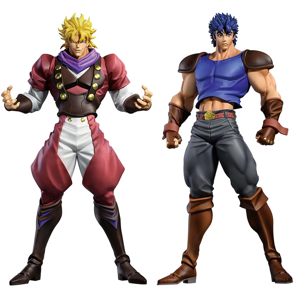 Tongyundacheng Anime Jonathan Joestar Figure PVC Standing Action Figure Dio Brando Anime Statue Manga Character Model Desktop Decoration