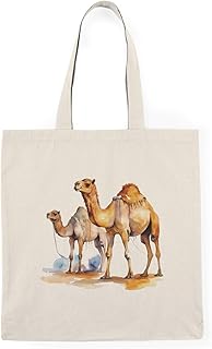 Tote Bag Canvas Zipper Bag - Pharaonic Design Canvas Bag - Eco-Friendly, Stylish and Durable, Perfect for Everyday Use and Gifts Egyptian Tote Bag – Eco-Friendly Canvas -205
