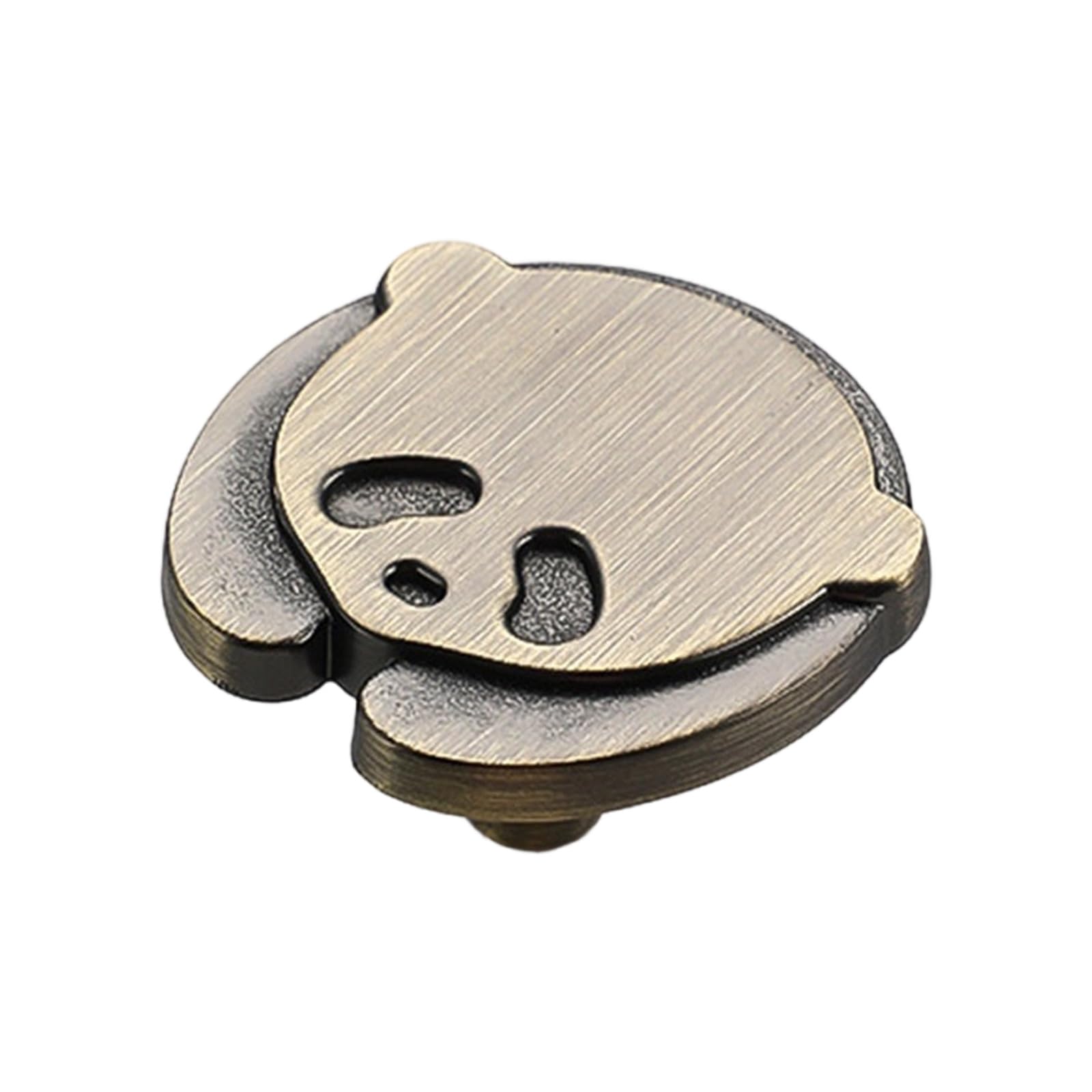Tsophreniq Panda Bronze Single Decorative Knob For Playroom Furniture, Animal Cabinet Pull With Threaded Post For Drawers Wardrobes And Desks Decorative Furniture Hardware Playroom Knob Wardrobe Door Pull Dresser Hardware