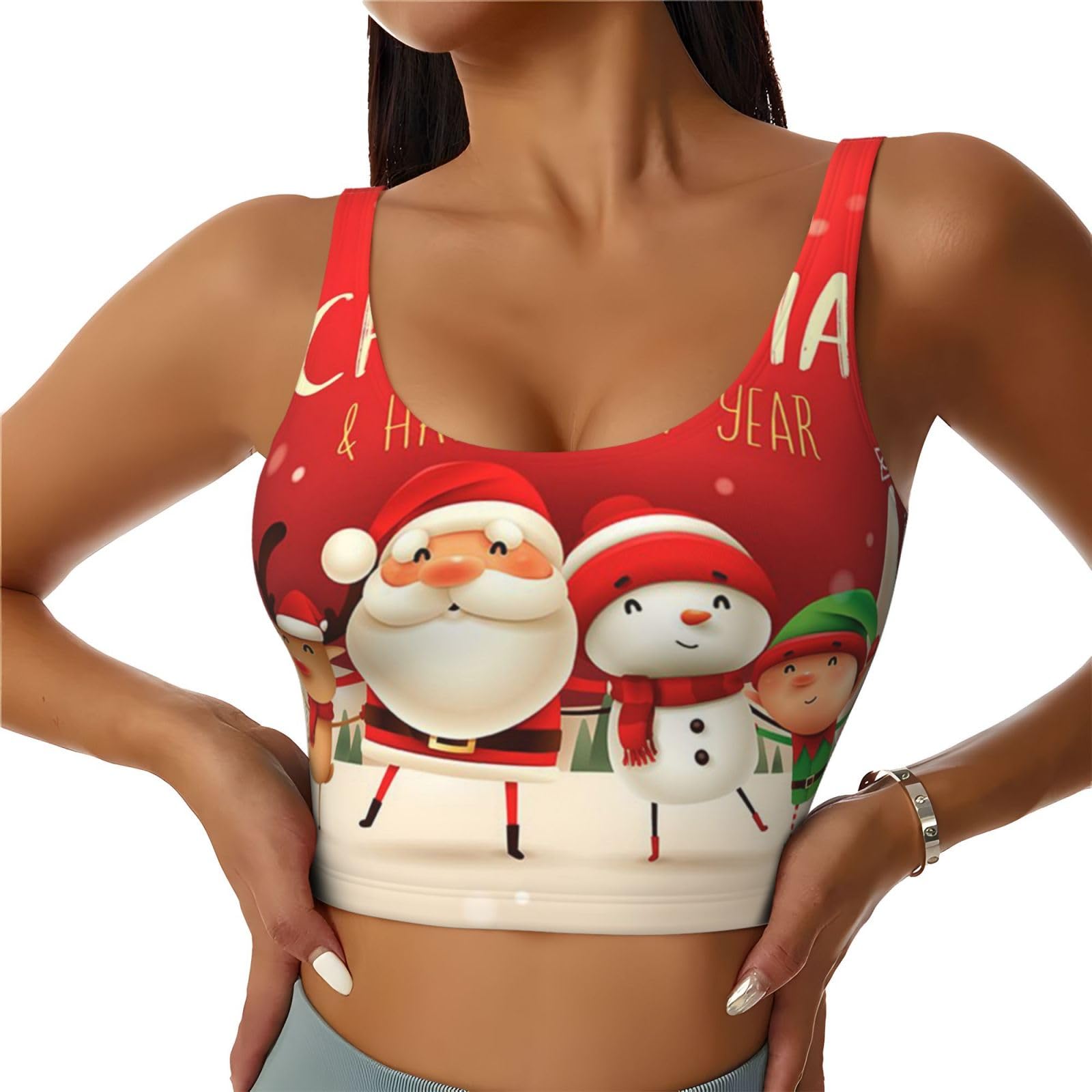 Merry Christmas Women's Sports Vest â€“ Lightweight Workout Tank Top for Active Lifestyle - Breathable Gym Apparel, Running Gear, Quick-Dry Activewear, Yoga Tank