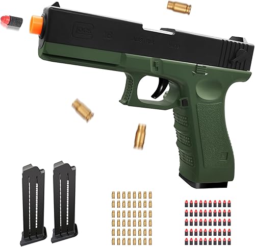 Zanktony Pistola de juguete de bala suave Blaster con expulsión de conchas Caja de regalo resistente e ideal para regalo de cumpleaños de Navidad,