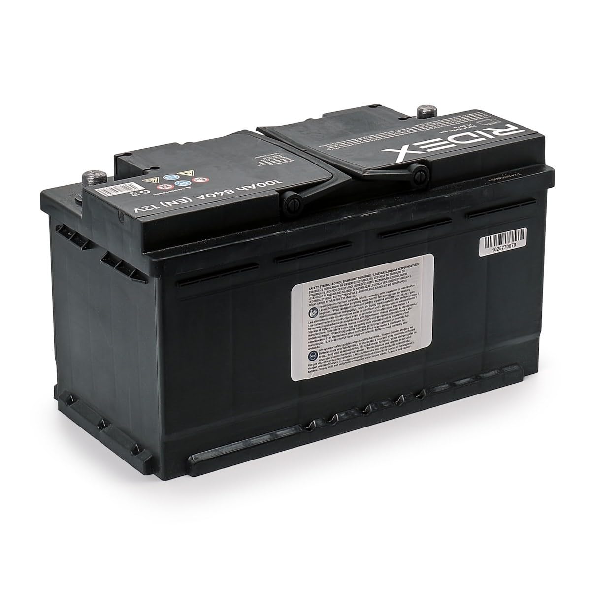 RIDEX 1S0018 Autobatterie 100Ah 840A 12V Starterbatterie B13 DIN/ISO L5 ersetzt Batterie 95Ah 90Ah