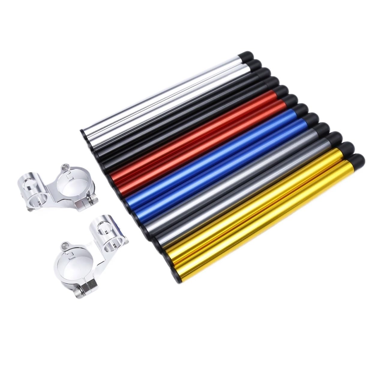 Estensore Manubrio Moto Riser Per Motocicletta Con Clip 37 41 43 45 48 50 51 Mm, Regolabili, Con Morsetto Per Manubrio Da 7/8", Rialzo Da 1,5".