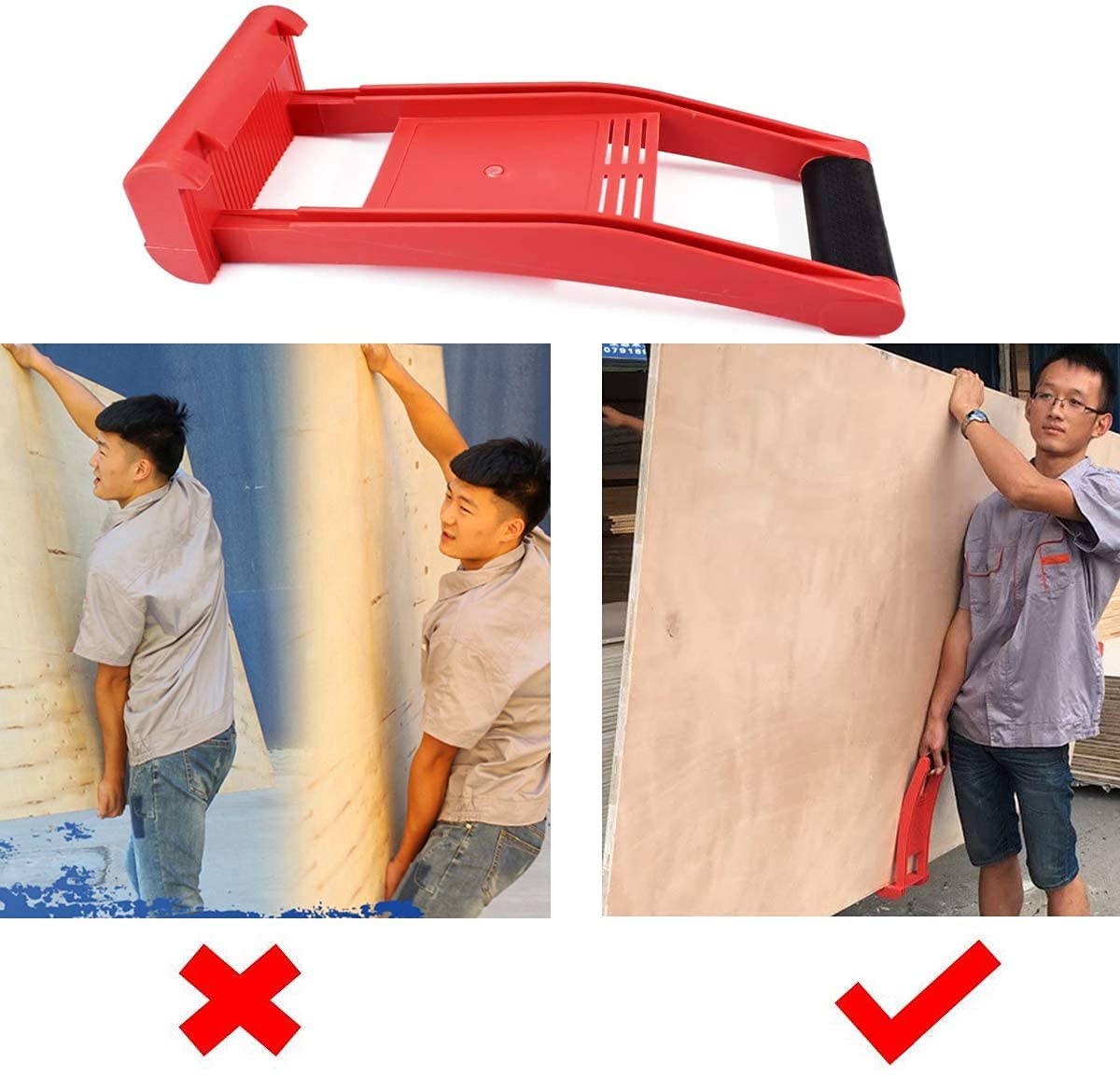 Plywood Carriers Handle 2 PACK, Sheetrock Tools Drywall Handtools Drywall Lift Panel Hoist Hercules E 494395 - View #4