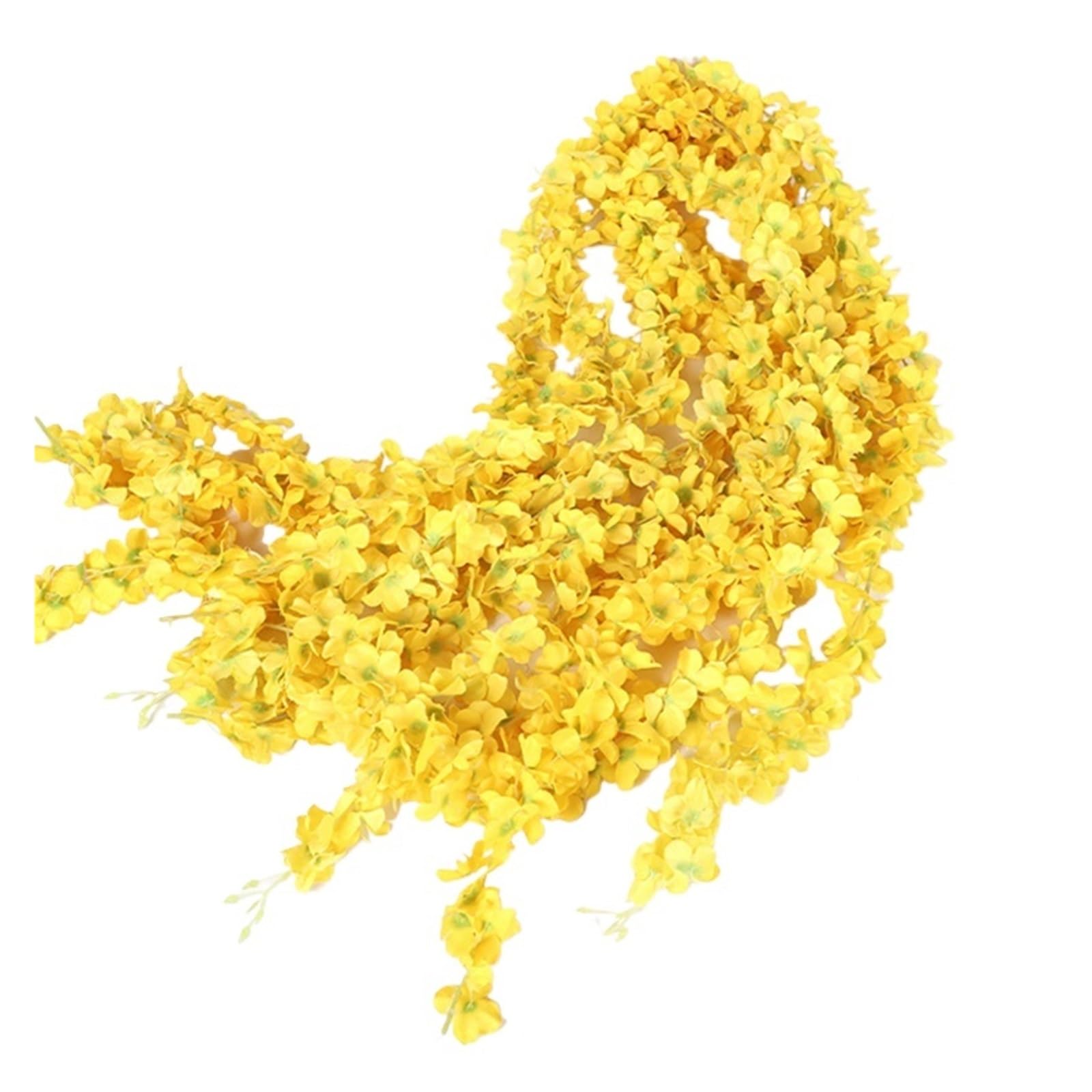 YUPLIODSX Artificial Flower Vine Simulated Cherry Blossom String Vine Ceiling Decoration Hanging Long Flower(Yellow,1pc)